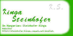 kinga steinhofer business card